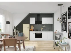 OPTIFIT Oslo214 Küchenzeile 210 cm Weiß