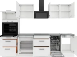 OPTIFIT Oslo214 Küchenzeile 270 cm Weiß