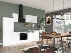 OPTIFIT Oslo214 Küchenzeile 270 cm ohne E-Geräte Weiß