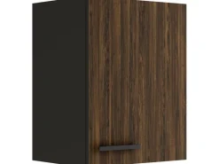 OPTIFIT Rimini409 Küchen-Oberschrank 45 cm Rillendekor Nussbaum