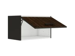 OPTIFIT Rimini409 Küchen-Oberschrank 60 cm Rillendekor Nussbaum
