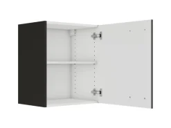 OPTIFIT Rimini409 Küchen-Oberschrank 50 cm Rillendekor Nussbaum