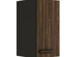 OPTIFIT Rimini409 Küchen-Oberschrank 30 cm Rillendekor Nussbaum