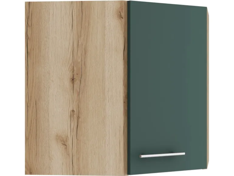 OPTIFIT Savona405 Küchen-Eckoberschrank 60 x 60 cm Steingrün
