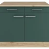OPTIFIT Savona405 Küchen-Unterschrank 100 cm Steingrün