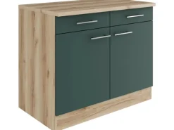 OPTIFIT Savona405 Küchen-Unterschrank 100 cm Steingrün