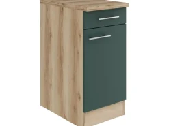 OPTIFIT Savona405 Küchen-Unterschrank 40 cm Steingrün