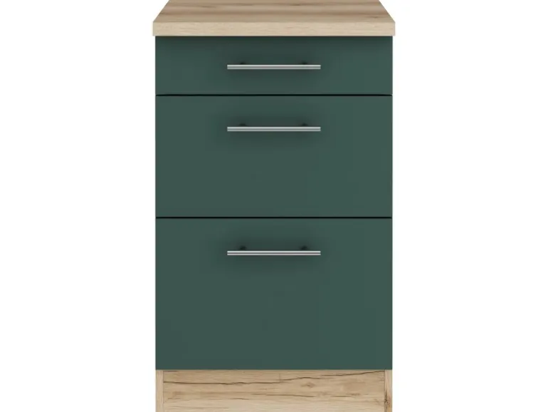 OPTIFIT Savona405 Küchen-Unterschrank 50 cm Steingrün