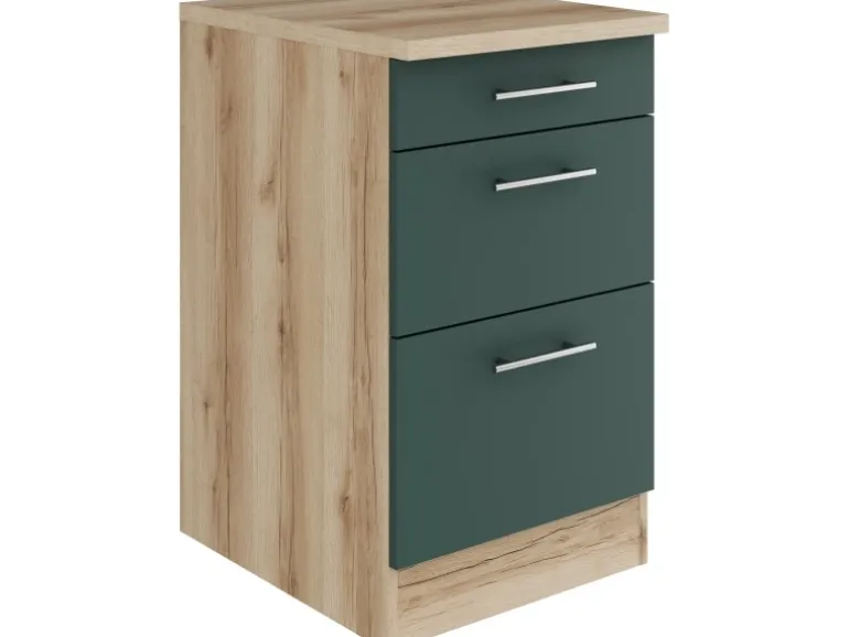 OPTIFIT Savona405 Küchen-Unterschrank 50 cm Steingrün