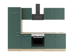 OPTIFIT Savona405 Küchenzeile 270 cm Steingrün