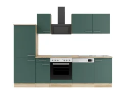 OPTIFIT Savona405 Küchenzeile 270 cm Steingrün