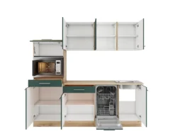 OPTIFIT Savona405 Küchenzeile 210 cm Steingrün