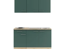OPTIFIT Savona405 Miniküche 150 cm Steingrün
