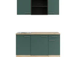 OPTIFIT Savona405 Miniküche 150 cm Steingrün