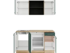 OPTIFIT Savona405 Miniküche 150 cm Steingrün