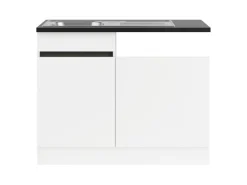 Optifit Spülenunterschrank m. Einbauspüle 110x88x60cm Luca932 Weiß Anthra.