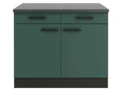 OPTIFIT Verona405 Küchen-Unterschrank 100 cm Steingrün