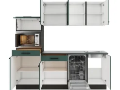 OPTIFIT Verona405 Küchenzeile 210 cm Steingrün