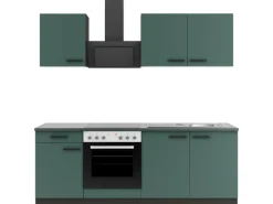 OPTIFIT Verona405 Küchenzeile 210 cm ohne E-Geräte Steingrün
