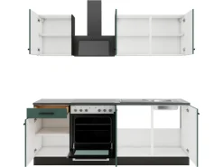 OPTIFIT Verona405 Küchenzeile 210 cm ohne E-Geräte Steingrün