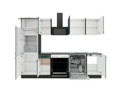 OPTIFIT Verona405 Küchenzeile 270 cm ohne E-Geräte Steingrün