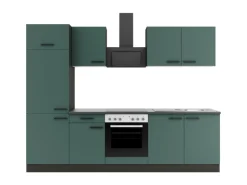 OPTIFIT Verona405 Küchenzeile 270 cm Steingrün