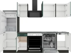 OPTIFIT Verona405 Küchenzeile 270 cm Steingrün