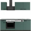 OPTIFIT Verona405 Küchenzeile 210 cm Steingrün