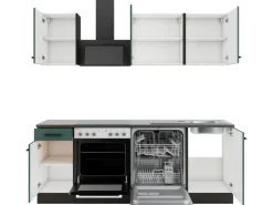 OPTIFIT Verona405 Küchenzeile 210 cm Steingrün