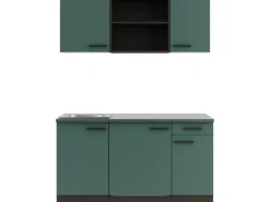 OPTIFIT Verona405 Miniküche 150 cm Steingrün