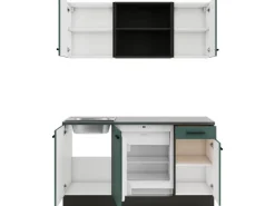 OPTIFIT Verona405 Miniküche 150 cm Steingrün