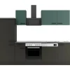 OPTIFIT Verona405/Madrid420 Küchenzeile 270 cm Steingrün / Anthrazit