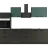OPTIFIT Verona405/Madrid420 Küchenzeile 270 cm Steingrün / Anthrazit