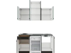 OPTIFIT Verona405/Madrid420 Miniküche 150 cm Steingrün / Anthrazit