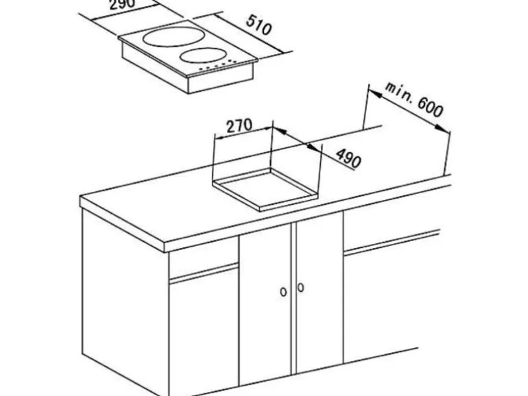 OPTIFIT Verona405/Madrid420 Miniküche 150 cm Steingrün / Anthrazit