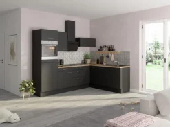 Optifit Winkelküche Optikoncept Ingvar ohne E-Geräte 270 cm Anthrazit