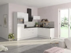 Optifit Winkelküche Optikoncept Rurik ohne E-Geräte 270 cm Weiß