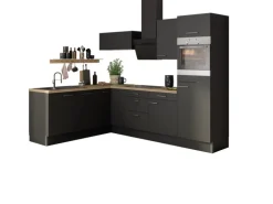 Optifit Winkelküche Optikoncept Ingvar ohne E-Geräte 270 cm Anthrazit