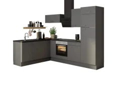 Optifit Winkelküche Optikoncept Mats ohne E-Geräte 270 cm Basaltgrau