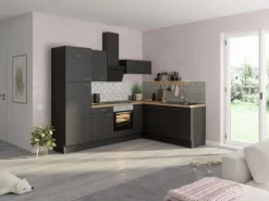 Optifit Winkelküche Optikoncept Ingvar 270 cm Anthrazit