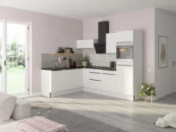 Optifit Winkelküche Optikoncept Arvid ohne E-Geräte 270 cm Weiß