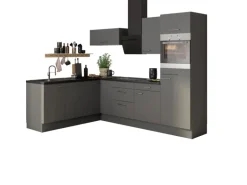 Optifit Winkelküche Optikoncept Mats ohne E-Geräte 270 cm Basaltgrau