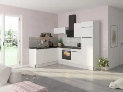 Optifit Winkelküche Optikoncept Arvid ohne E-Geräte 270 cm Weiß