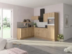 Optifit Winkelküche Optikoncept Erik ohne E-Geräte 270 cm Wildeiche Nachb.