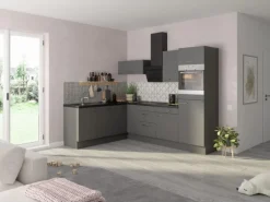 Optifit Winkelküche Optikoncept Mats 270 cm Basaltgrau