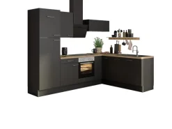 Optifit Winkelküche Optikoncept Ingvar ohne E-Geräte 270 cm Anthrazit