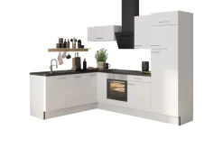 Optifit Winkelküche Optikoncept Bengt ohne E-Geräte 270 cm Weiß