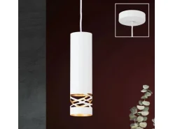 Orion Leuchten Hängeleuchte Trance 80 cm x 30 cm 1 x GU10 Weiß Gold