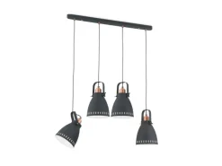 Orion Leuchten Hängeleuchte Theke 72 cm x 17 cm Schwarz 4 x E27