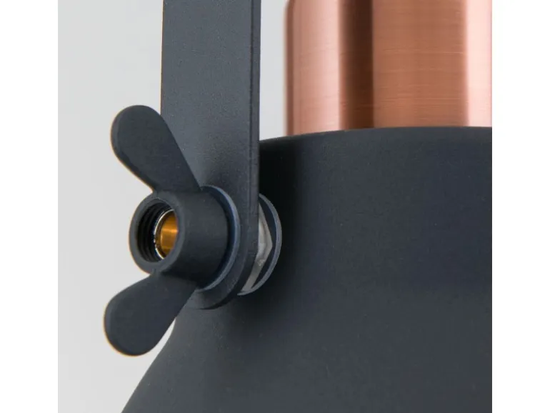 Orion Leuchten Hängeleuchte Theke 72 cm x 17 cm Schwarz 4 x E27